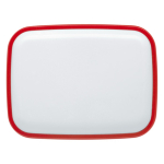 Lunch box bicolore con logo in plastica rigida resistente da 1.000ml color rosso seconda vista