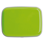 Lunch box bicolore con logo in plastica rigida resistente da 1.000ml color lime seconda vista