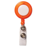 Porta badge pubblicitario allungabile 900cm clip in metallo Extend color arancione trasparente
