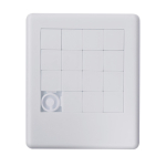 Puzzle promozionale con logo 15 blocchetti in plastica Enigma color bianco seconda vista
