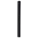 Accendino elettrico cilindrico in alluminio con pulsante laterale color nero seconda vista