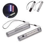 Torcia in alluminio con 13 LED e luce continua o intermittente