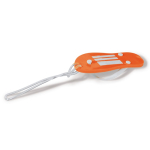 Portachiavi estivo a forma di infradito con corpo in EVA Menorca color arancione quarta vista