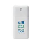 Spray antibatterico per le mani tascabile personalizzabile 20ml vista area di stampa