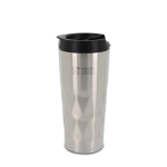 Bottiglia termica a doppia parete antigoccia con finitura in rilievo 450 ml vista area di stampa