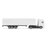 Mini camion promozionale in plastica dal formato compatto color bianco terza vista