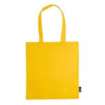 Shopper non-woven da 75 g/m² con manici lunghi e vari colori color giallo seconda vista