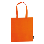 Shopper non-woven da 75 g/m² con manici lunghi e vari colori color arancione seconda vista