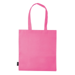 Shopper non-woven da 75 g/m² con manici lunghi e vari colori color rosa terza vista