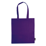Shopper non-woven da 75 g/m² con manici lunghi e vari colori color viola seconda vista