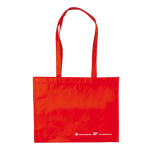 Borsa della spesa realizzata in materiale riciclato rPET da 110 g/m² color rosso terza vista