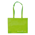 Borsa della spesa realizzata in materiale riciclato rPET da 110 g/m² color lime terza vista