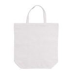 Shopper in tela di cotone 250 g/m² con manici corti 44cm color bianco seconda vista