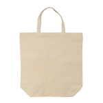 Shopper in tela di cotone 250 g/m² con manici corti 44cm color beige terza vista