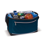 Borsa frigo in poliestere con tracolla regolabile e tasca frontale color blu scuro seconda vista
