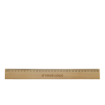 Righello in legno di cedro con scala metrica fino a 30 cm vista area di stampa