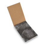 Taccuino in carta di roccia resistente con fogli bianchi formato tascabile color naturale terza vista