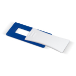 Copri webcam rettangolare bicolore per protezione della privacy online color blu scuro terza vista