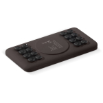 Powerbank wireless da 4.000mAh con finitura gommata e ventose color nero seconda vista