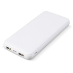 Batteria esterna in metallo con ricarica wireless 8.000mAh color bianco seconda vista