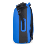 Zaino roll-top impermeabile con spallacci imbottiti da 25L color blu quarta vista