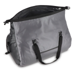 Borsone sportivo impermeabile con manici e tracolla regolabile da 60l color grigio scuro seconda vista