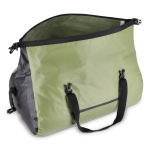 Borsone sportivo impermeabile con manici e tracolla regolabile da 60l color verde oliva seconda vista