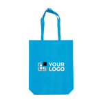 Shopper ecologica in rPET 100 g/m² con manici lunghi e soffietto vista area di stampa