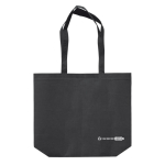 Borsa ecologica in rPET 100 g/m² con manici lunghi e soffietto color nero seconda vista