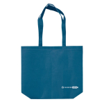 Borsa ecologica in rPET 100 g/m² con manici lunghi e soffietto color blu scuro seconda vista