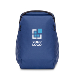 Zaino in rPET con tasche laterali e spazio imbottito per pc da 15'' vista area di stampa