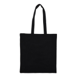 Shopper con soffietto in cotone riciclato da 140 g/m² color nero seconda vista