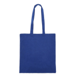 Shopper con soffietto in cotone riciclato da 140 g/m² color blu seconda vista