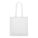 Shopper con soffietto in cotone riciclato da 140 g/m² color bianco seconda vista