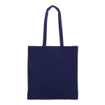 Shopper con soffietto in cotone riciclato da 140 g/m² color blu scuro seconda vista