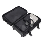 Trolley da viaggio con maniglia retrattile e ruote, capacità 38 L color nero terza vista