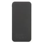 Power bank compatto da 10.000mAh in plastica riciclata color grigio scuro terza vista