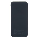 Power bank compatto da 10.000mAh in plastica riciclata color blu scuro terza vista