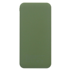 Power bank compatto da 10.000mAh in plastica riciclata color verde oliva terza vista