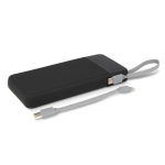 Batteria esterna in plastica riciclata con ricarica rapida 10.000mAh color nero