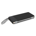 Batteria esterna in plastica riciclata con ricarica rapida 10.000mAh color nero seconda vista