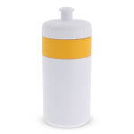 Borraccia sportiva di plastica senza BPA con dettaglio colorato 500ml color giallo seconda vista