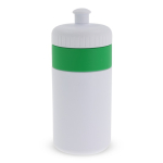 Borraccia sportiva di plastica senza BPA con dettaglio colorato 500ml color verde seconda vista