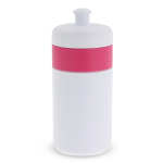 Borraccia sportiva di plastica senza BPA con dettaglio colorato 500ml color rosa seconda vista