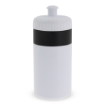 Borraccia sportiva di plastica senza BPA con dettaglio colorato 500ml color bianco/nero seconda vista