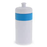 Borraccia sportiva di plastica senza BPA con dettaglio colorato 500ml color azzurro seconda vista