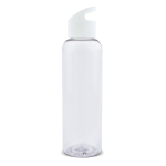 Borraccia promozionale in rPET trasparente con tappo colorato 600ml color bianco trasparente