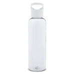 Borraccia promozionale in rPET trasparente con tappo colorato 600ml color bianco trasparente seconda vista