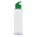 Borraccia promozionale in rPET trasparente con tappo colorato 600ml color verde lime trasparente