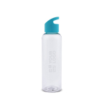 Borraccia promozionale in rPET trasparente con tappo colorato 600ml vista area di stampa